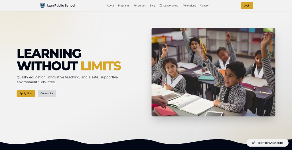 Izan Public School Portal
