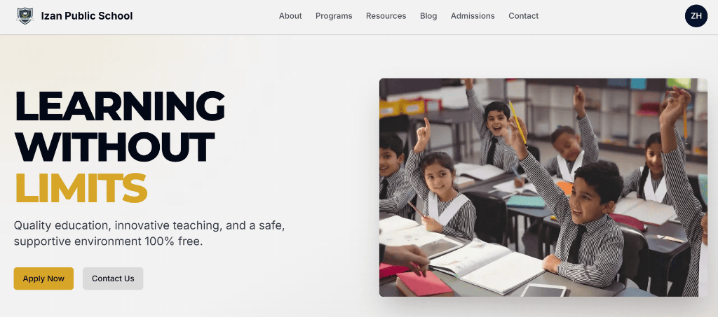 Izan Public School Portal